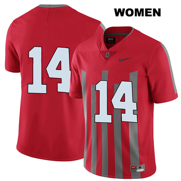 Ohio State Buckeyes Women's Isaiah Pryor #14 Red Authentic Nike Elite No Name College NCAA Stitched Football Jersey QX19C60EB